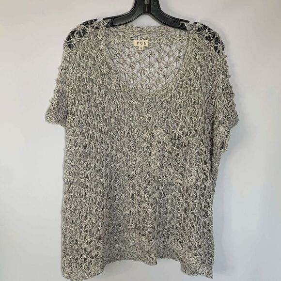 POL Tops - POL Open Knit Short Sleeve Top Size Small